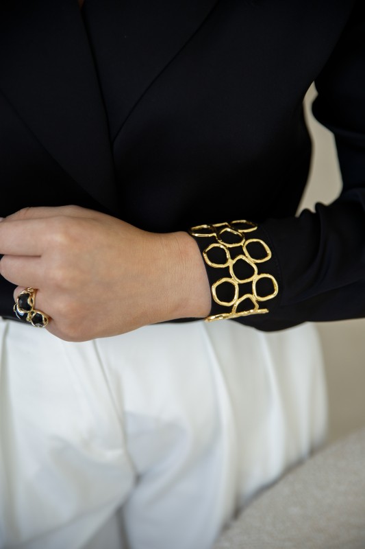 Bransoleta „Futurystyczny Blask” Szeroka