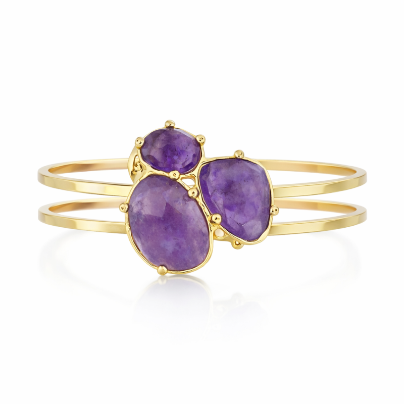 Bransoleta „Mistyczna Harmonia” – elegancka obręcz z ametystem