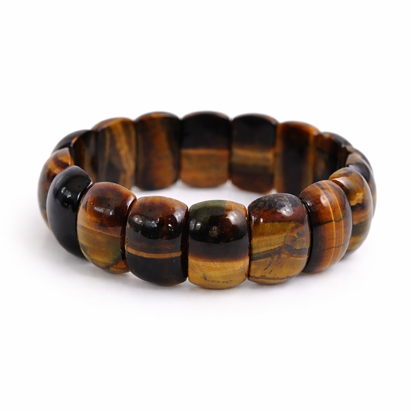 Siła Tygrysa – szeroka bransoletka z tygrysiego oka